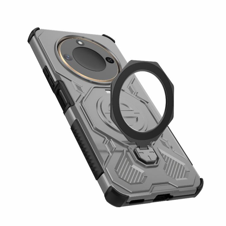 For Honor X60 5G J-20 Solid Color MagSafe Magnetic TPU+PC Phone Case