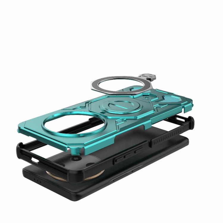 For Honor X60 Pro 5G J-20 Solid Color MagSafe Magnetic TPU+PC Phone Case