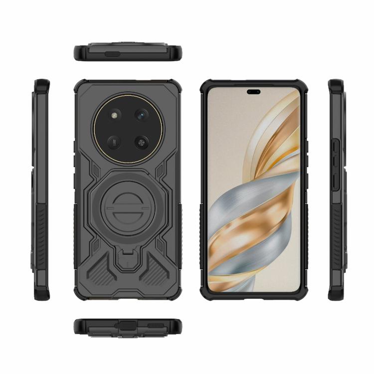 For Honor X60 Pro 5G J-20 Solid Color MagSafe Magnetic TPU+PC Phone Case