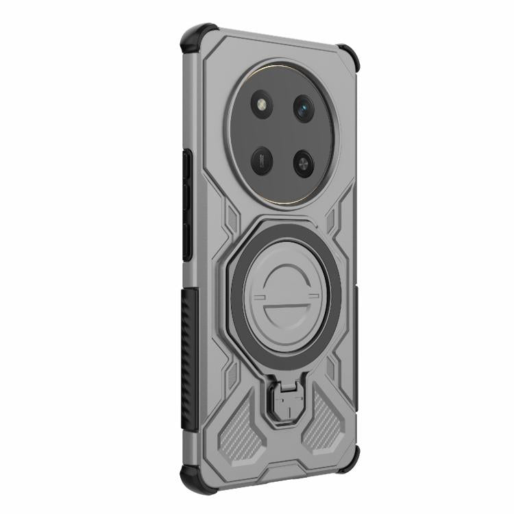 For Honor X60 Pro 5G J-20 Solid Color MagSafe Magnetic TPU+PC Phone Case