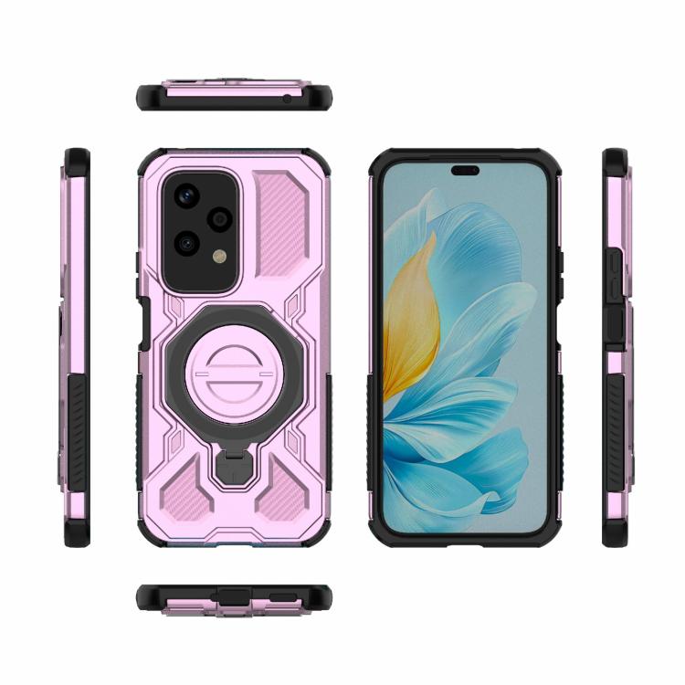 For Honor 200 Lite 5G Global J-20 Solid Color MagSafe Magnetic TPU+PC Phone Case