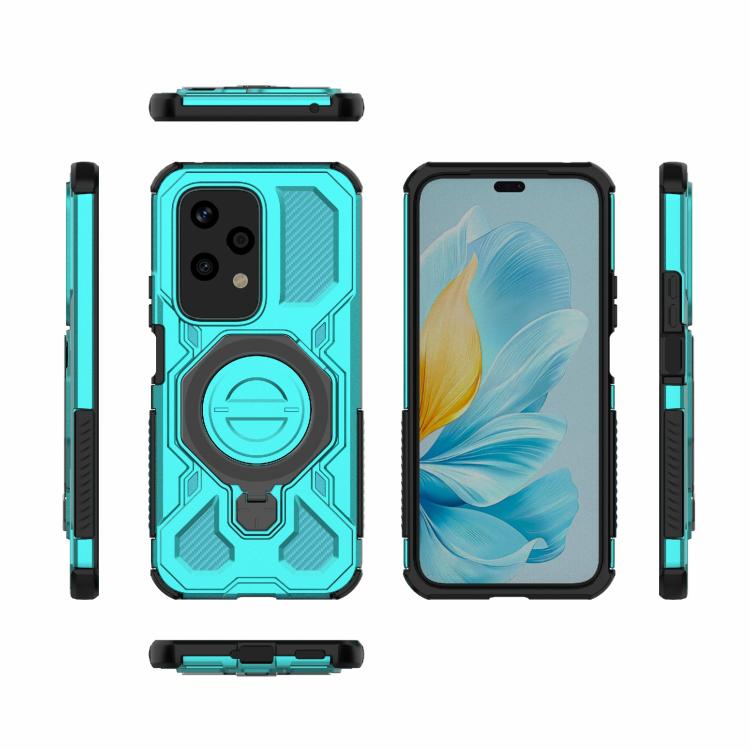 For Honor 200 Lite 5G Global J-20 Solid Color MagSafe Magnetic TPU+PC Phone Case