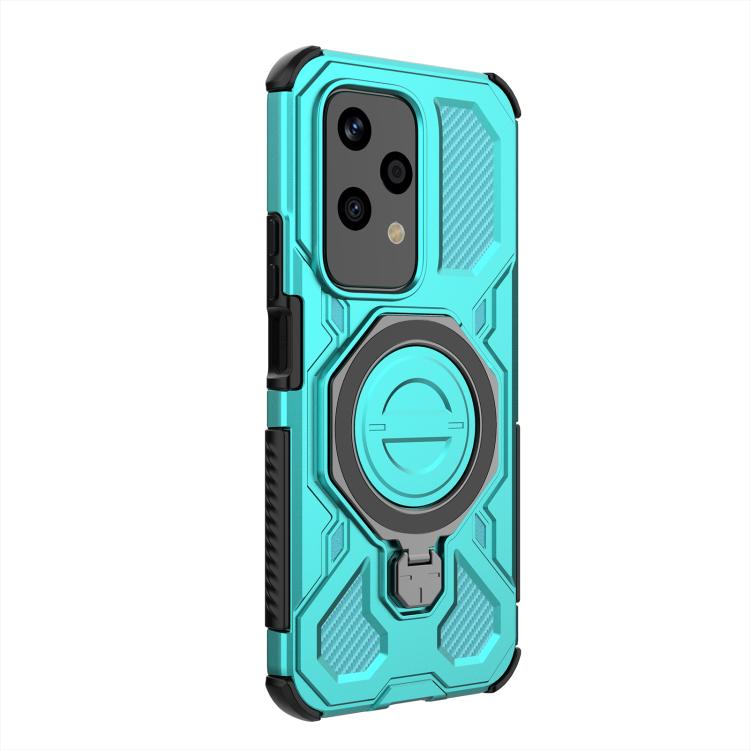 For Honor 200 Lite 5G Global J-20 Solid Color MagSafe Magnetic TPU+PC Phone Case