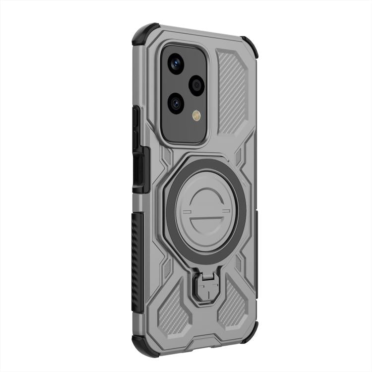 For Honor 200 Lite 5G Global J-20 Solid Color MagSafe Magnetic TPU+PC Phone Case