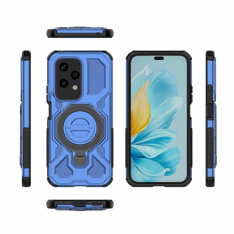 For Honor 200 Lite 5G Global J-20 Solid Color MagSafe Magnetic TPU+PC Phone Case