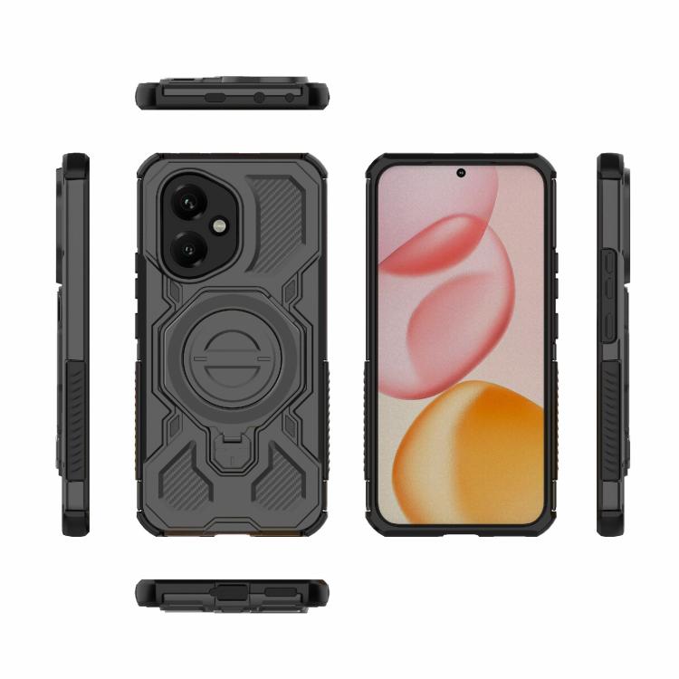 For Honor 400 5G Global 156.5mm J-20 Solid Color MagSafe Magnetic TPU+PC Phone Case