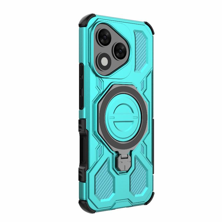For Honor 400 Lite 5G Global J-20 Solid Color MagSafe Magnetic TPU+PC Phone Case