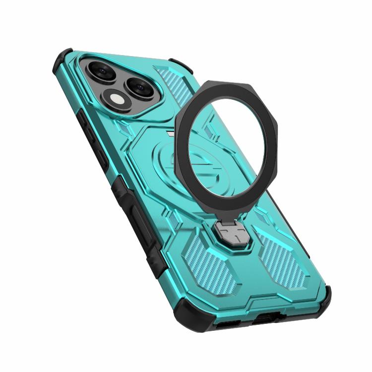 For Honor 400 Lite 5G Global J-20 Solid Color MagSafe Magnetic TPU+PC Phone Case