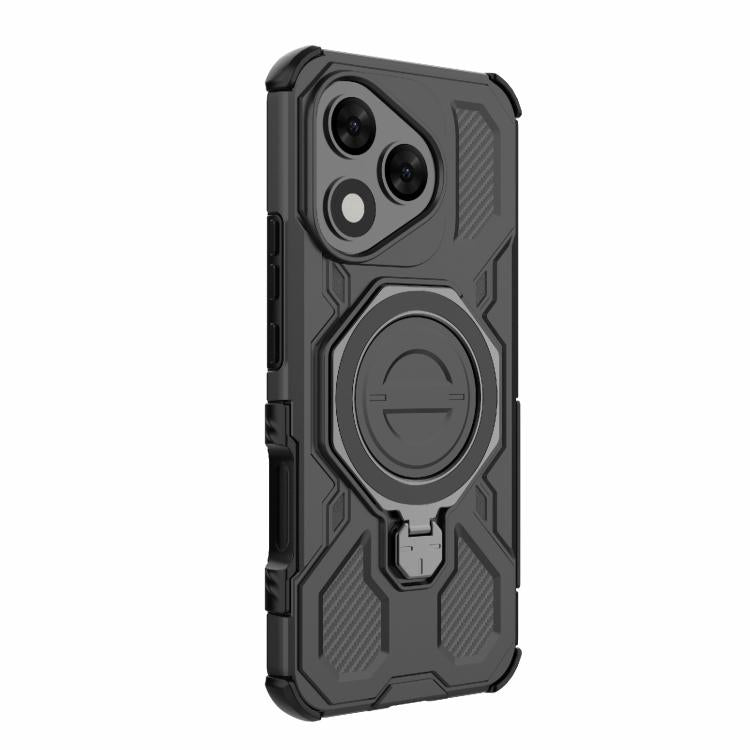 For Honor 400 Lite 5G Global J-20 Solid Color MagSafe Magnetic TPU+PC Phone Case