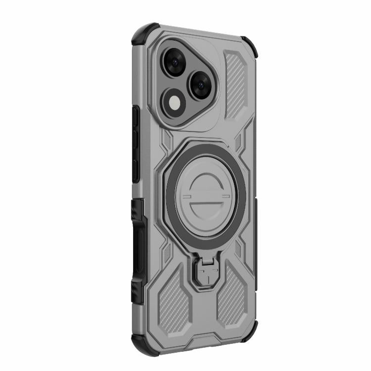 For Honor 400 Lite 5G Global J-20 Solid Color MagSafe Magnetic TPU+PC Phone Case