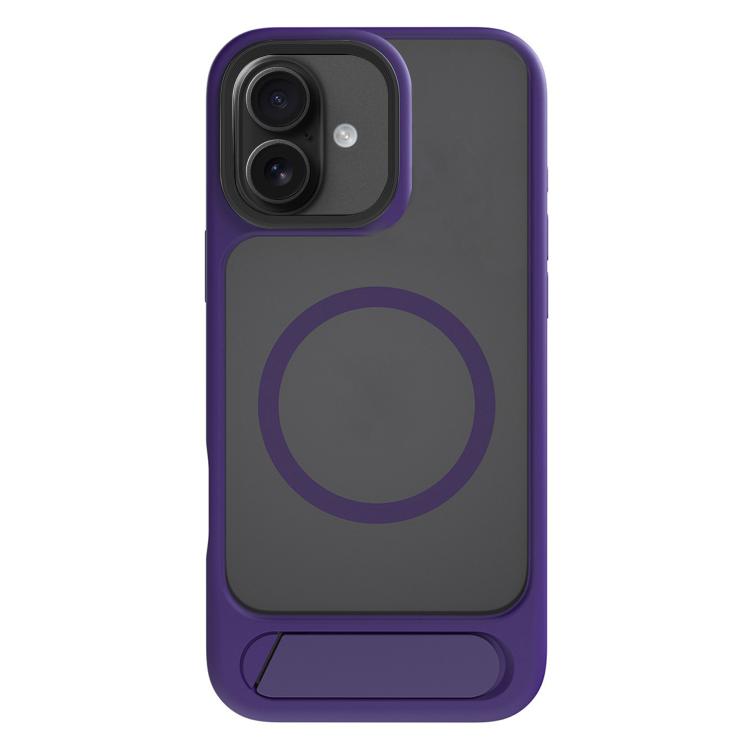 For iPhone 16 Plus Kalebol MagSafe Invisible Tilt Holder PC Hybrid TPU Case