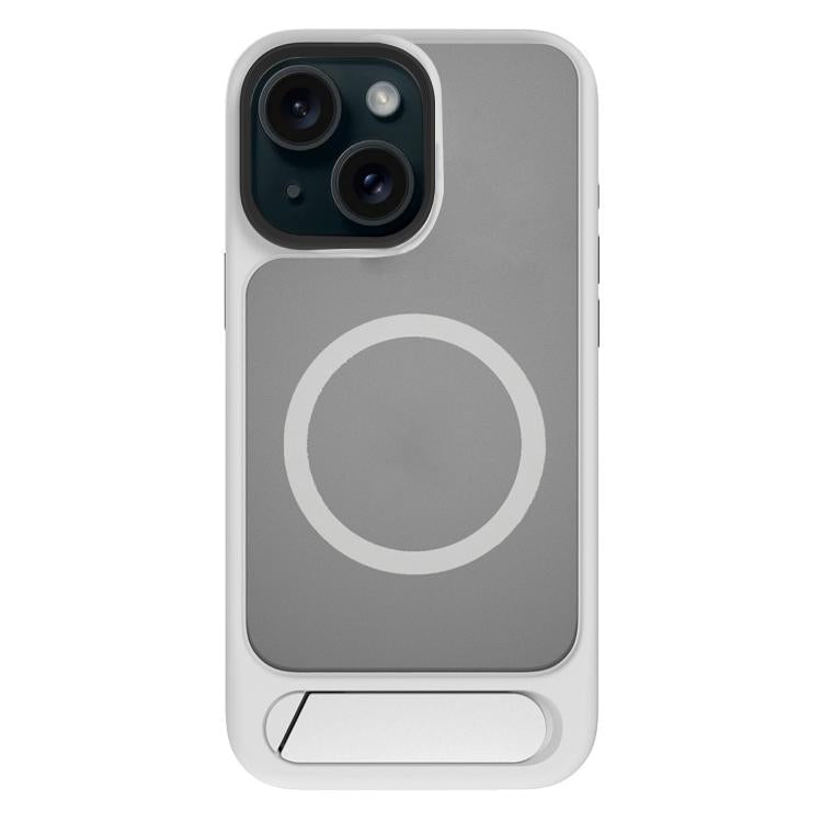 For iPhone 15 Kalebol MagSafe Invisible Tilt Holder PC Hybrid TPU Case
