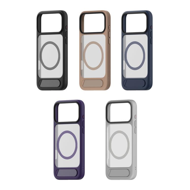 For iPhone 16 Kalebol MagSafe Invisible Tilt Holder PC Hybrid TPU Case