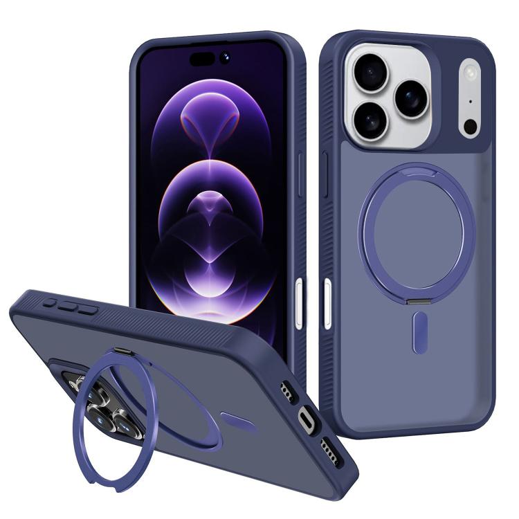 For iPhone 17 Pro Max Kalebol Rotating Holder MagSafe PC Hybrid TPU Phone Case