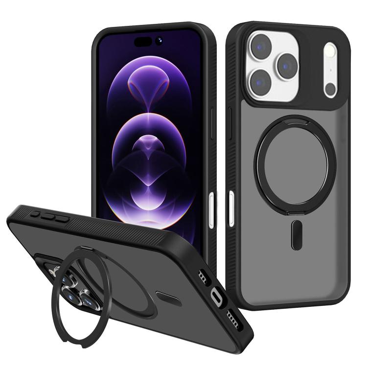 For iPhone 17 Pro Kalebol Rotating Holder MagSafe PC Hybrid TPU Phone Case