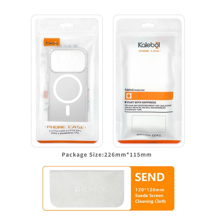 For iPhone 16 Plus Kalebol Rotating Holder MagSafe PC Hybrid TPU Phone Case