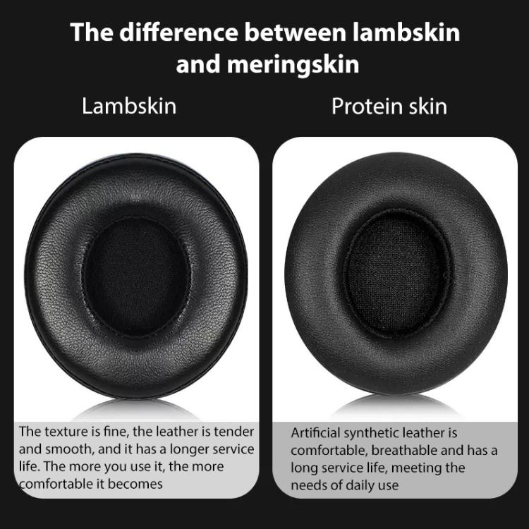 1 Pair Protein Leather Thickened 26mm Replacement Earpads For Beats Studio3 / 2