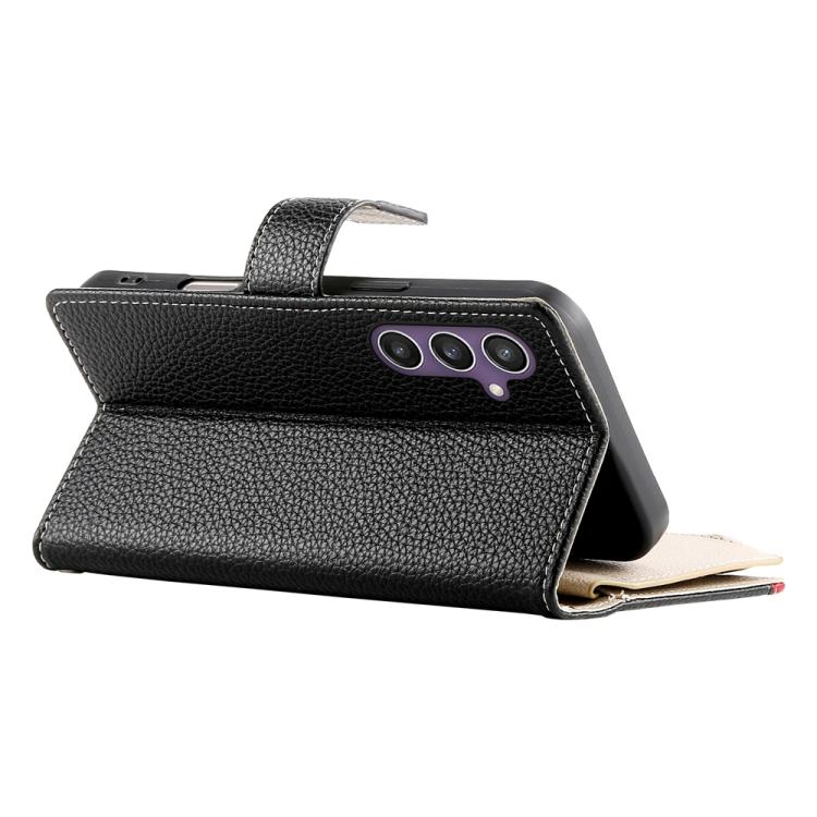 For Samsung Galaxy S24 5G / S25 5G Stitching Multi-card Zipper Wallet Leather Phone Case with Short Strap