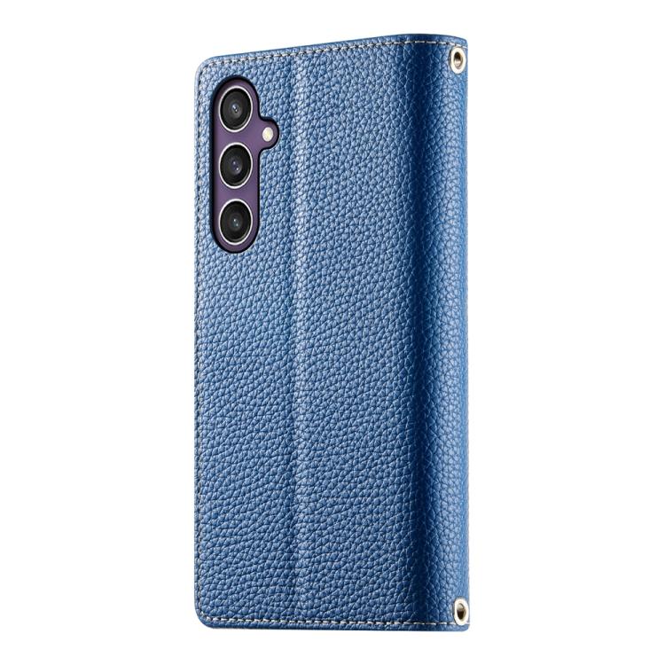 For Samsung Galaxy S24 5G / S25 5G Stitching Multi-card Zipper Wallet Leather Phone Case with Short Strap
