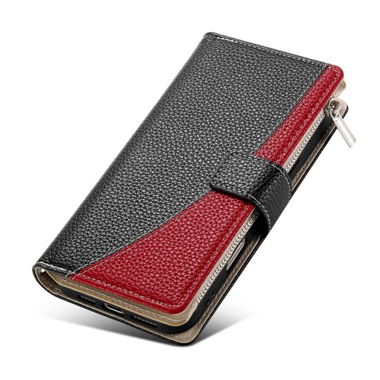 For Samsung Galaxy S23+ 5G Stitching Multi-card Zipper Wallet Leather Phone Case with Short Strap