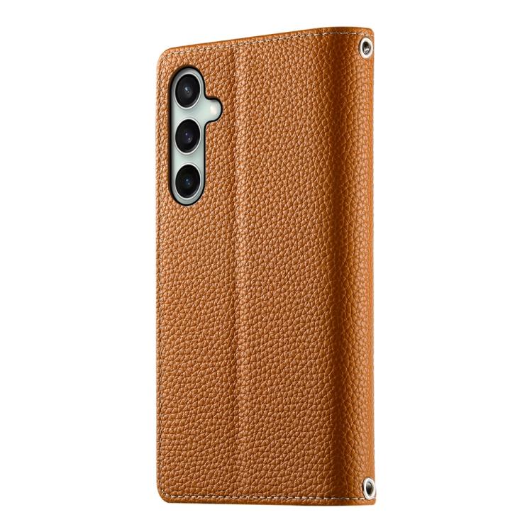 For Samsung Galaxy S25 FE 5G Stitching Multi-card Zipper Wallet Leather Phone Case with Short Strap