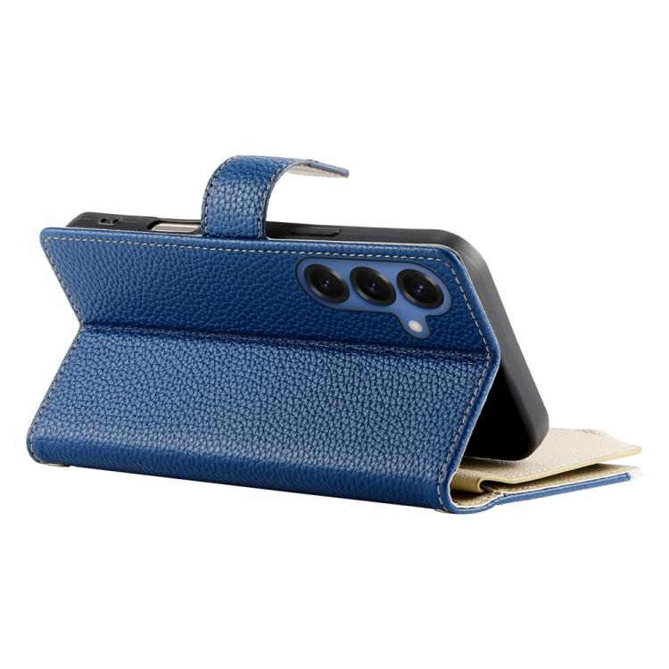 For Samsung Galaxy S26+ 5G Stitching Multi-card Zipper Wallet Leather Phone Case with Short Strap