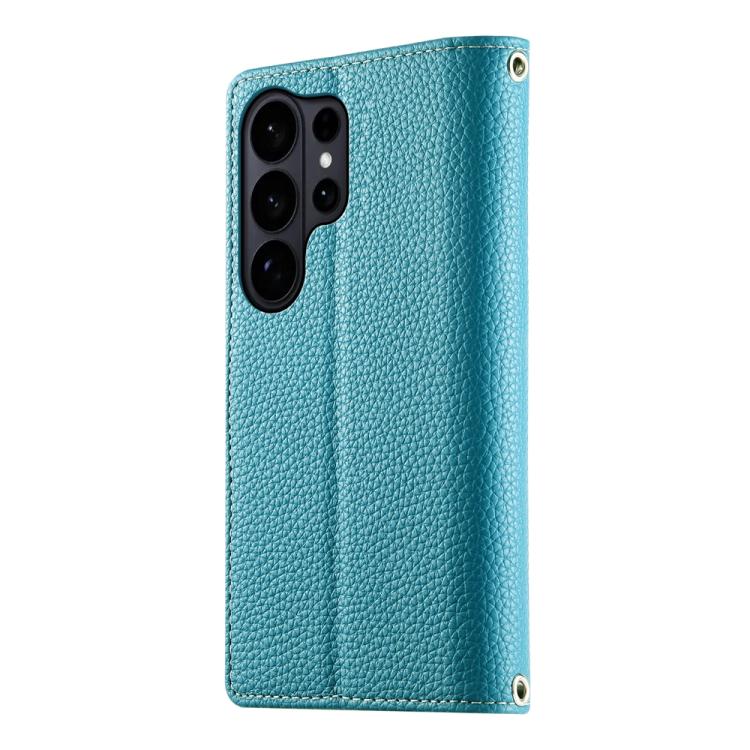 For Samsung Galaxy S26 Ultra 5G Stitching Multi-card Zipper Wallet Leather Phone Case with Short Strap