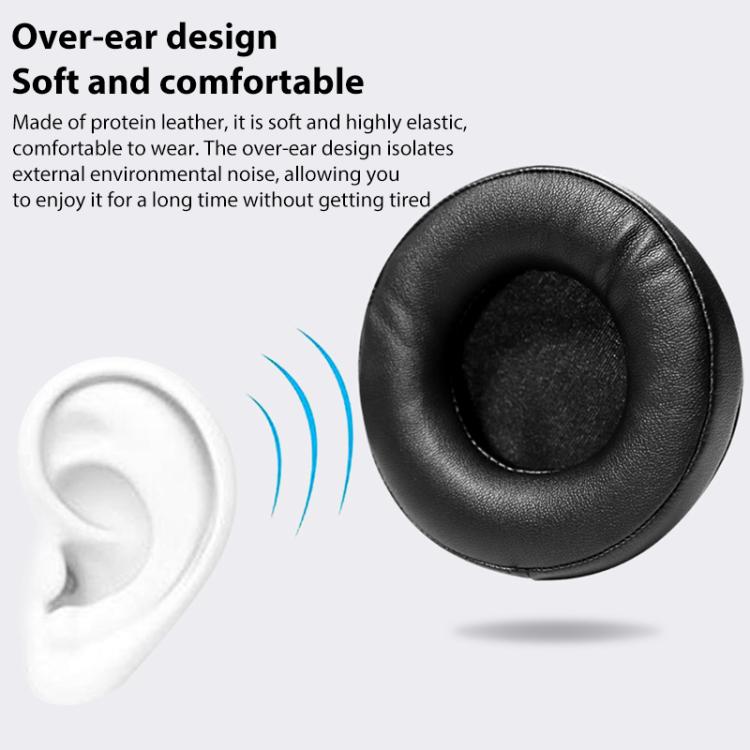2pcs Protein Leather Replacement Earpads For EDIFIER G4 Pro - Black