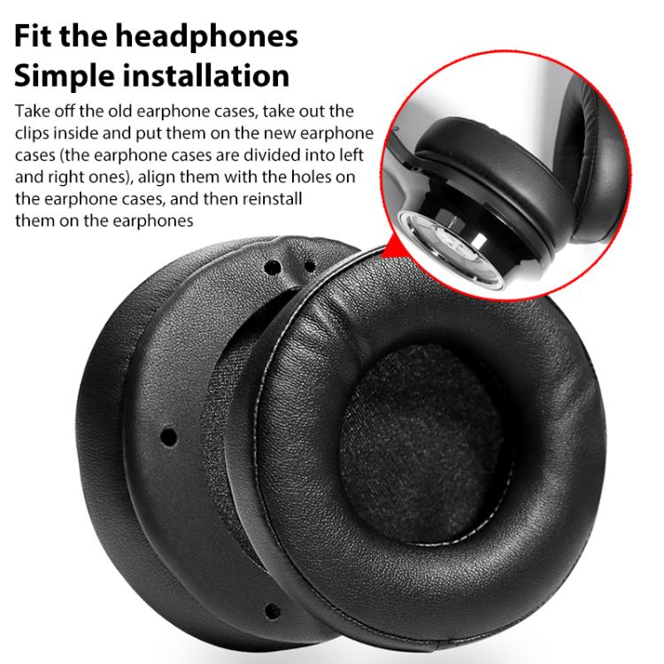 2pcs Protein Leather Replacement Earpads For EDIFIER G4 Pro - Black