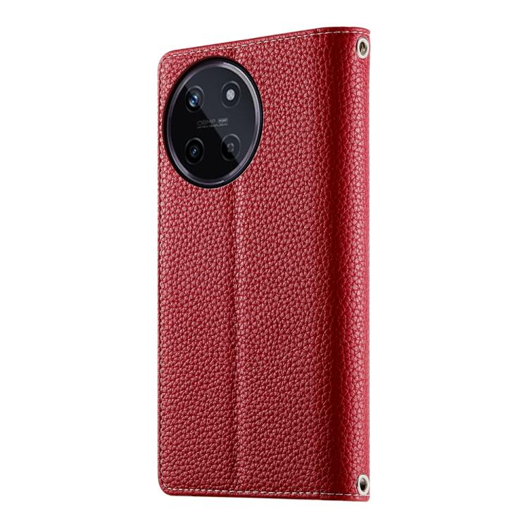 For Realme 11 4G Stitching Multi-card Zipper Wallet Leather Phone Case with Short Strap