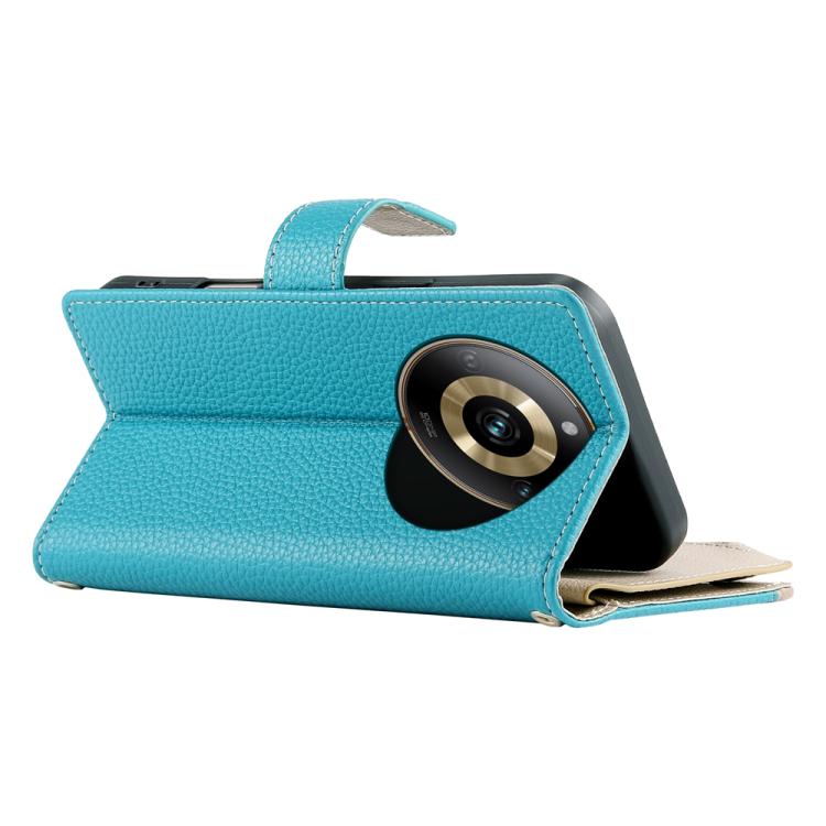 For Realme 11 Pro / 11 Pro+ Stitching Multi-card Zipper Wallet Leather Phone Case with Short Strap