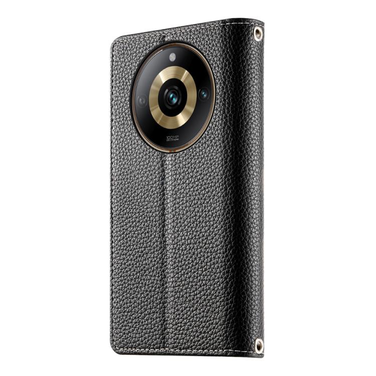 For Realme 11 Pro / 11 Pro+ Stitching Multi-card Zipper Wallet Leather Phone Case with Short Strap