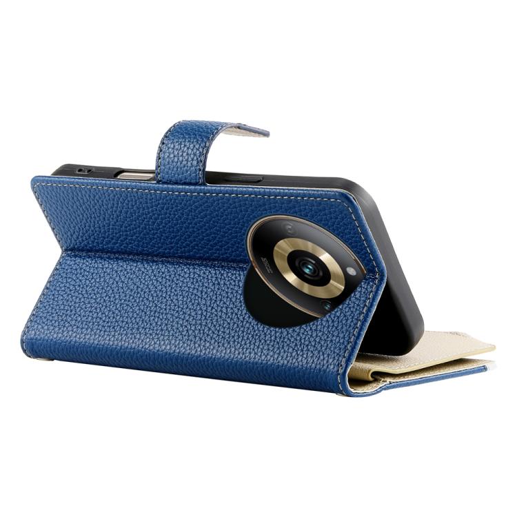 For Realme 11 Pro / 11 Pro+ Stitching Multi-card Zipper Wallet Leather Phone Case with Short Strap