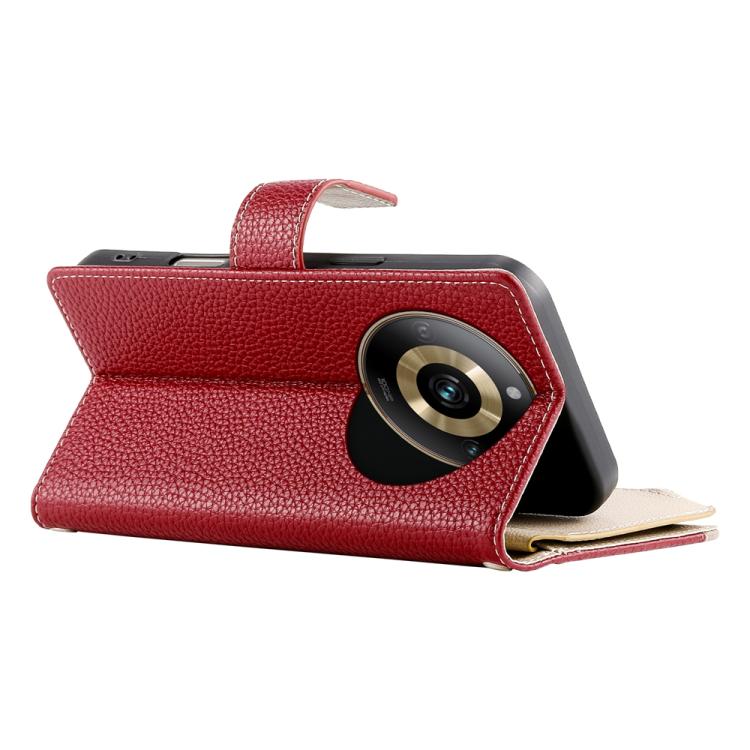 For Realme 11 Pro / 11 Pro+ Stitching Multi-card Zipper Wallet Leather Phone Case with Short Strap