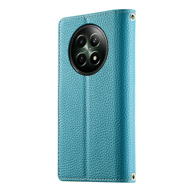 For Realme 12 5G / 12x 5G / C65 5G Stitching Multi-card Zipper Wallet Leather Phone Case with Short Strap