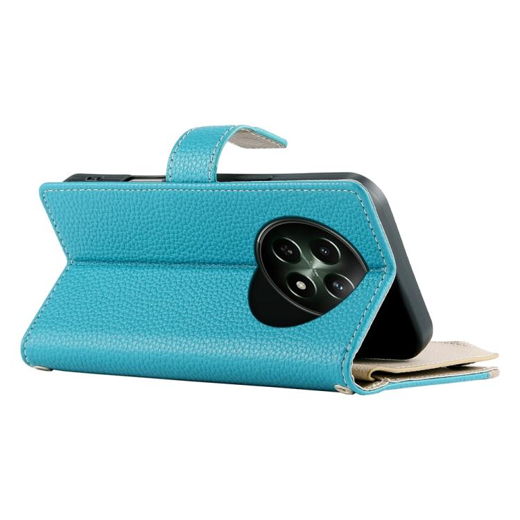 For Realme 12 5G / 12x 5G / C65 5G Stitching Multi-card Zipper Wallet Leather Phone Case with Short Strap