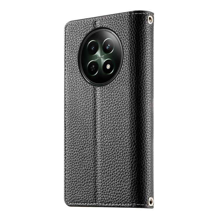 For Realme 12 5G / 12x 5G / C65 5G Stitching Multi-card Zipper Wallet Leather Phone Case with Short Strap