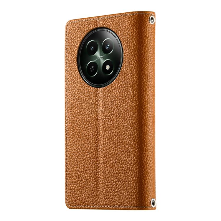 For Realme 12 5G / 12x 5G / C65 5G Stitching Multi-card Zipper Wallet Leather Phone Case with Short Strap