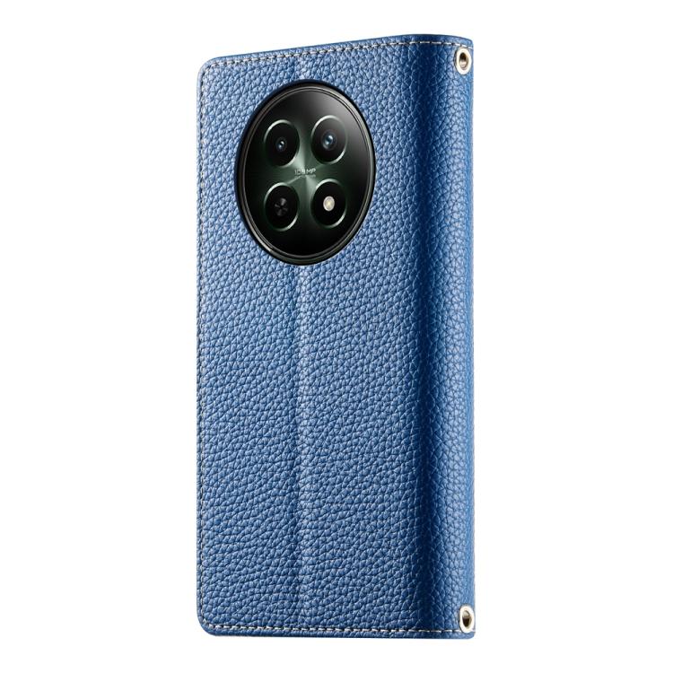 For Realme 12 5G / 12x 5G / C65 5G Stitching Multi-card Zipper Wallet Leather Phone Case with Short Strap