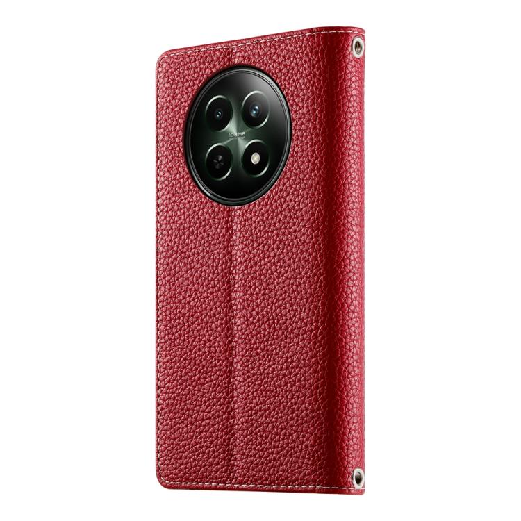 For Realme 12 5G / 12x 5G / C65 5G Stitching Multi-card Zipper Wallet Leather Phone Case with Short Strap