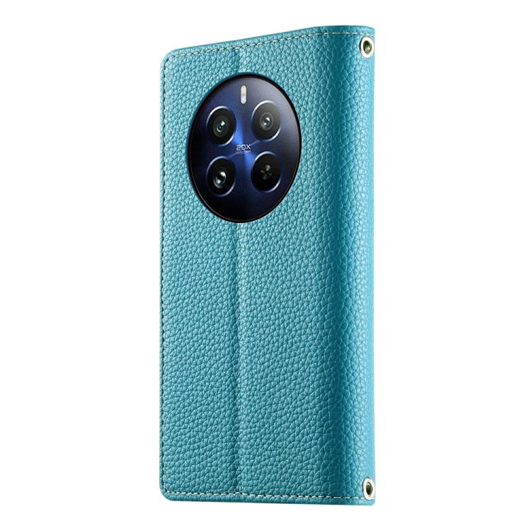 For Realme 12 Pro / 12 Pro+ Stitching Multi-card Zipper Wallet Leather Phone Case with Short Strap