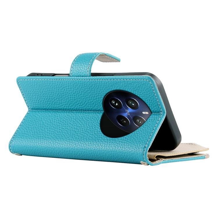 For Realme 12 Pro / 12 Pro+ Stitching Multi-card Zipper Wallet Leather Phone Case with Short Strap