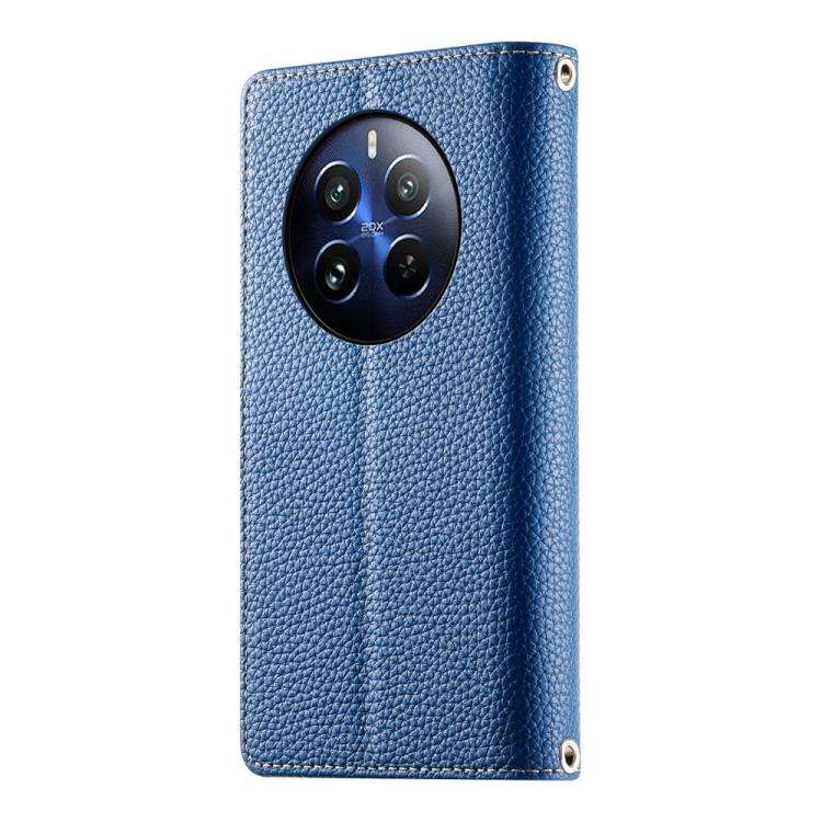 For Realme 12 Pro / 12 Pro+ Stitching Multi-card Zipper Wallet Leather Phone Case with Short Strap