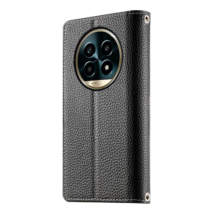 For Realme 13 Pro / 13 Pro+ Stitching Multi-card Zipper Wallet Leather Phone Case with Short Strap