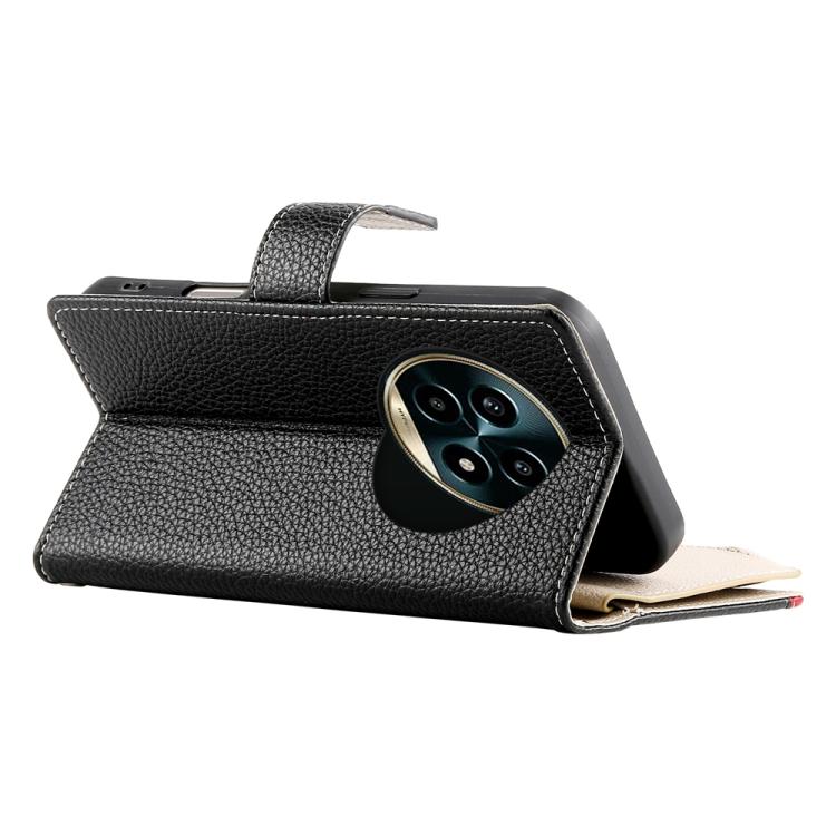 For Realme 13 Pro / 13 Pro+ Stitching Multi-card Zipper Wallet Leather Phone Case with Short Strap