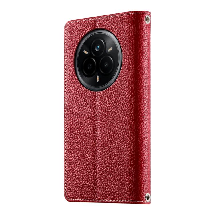 For Realme 14 Pro Stitching Multi-card Zipper Wallet Leather Phone Case with Short Strap
