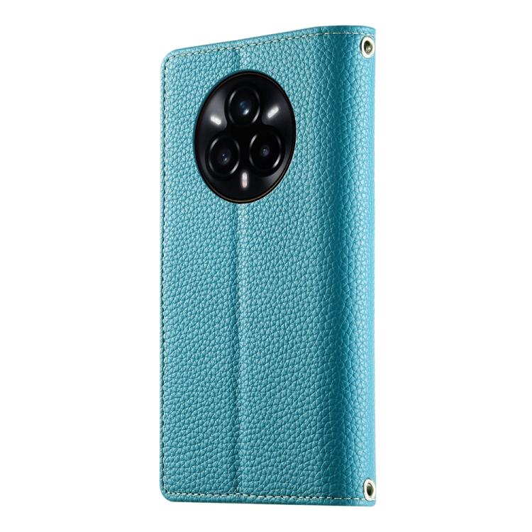 For Realme 14 Pro+ Stitching Multi-card Zipper Wallet Leather Phone Case with Short Strap