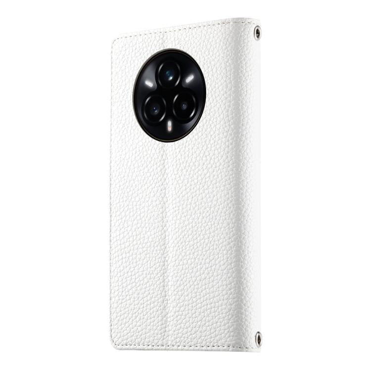 For Realme 14 Pro+ Stitching Multi-card Zipper Wallet Leather Phone Case with Short Strap