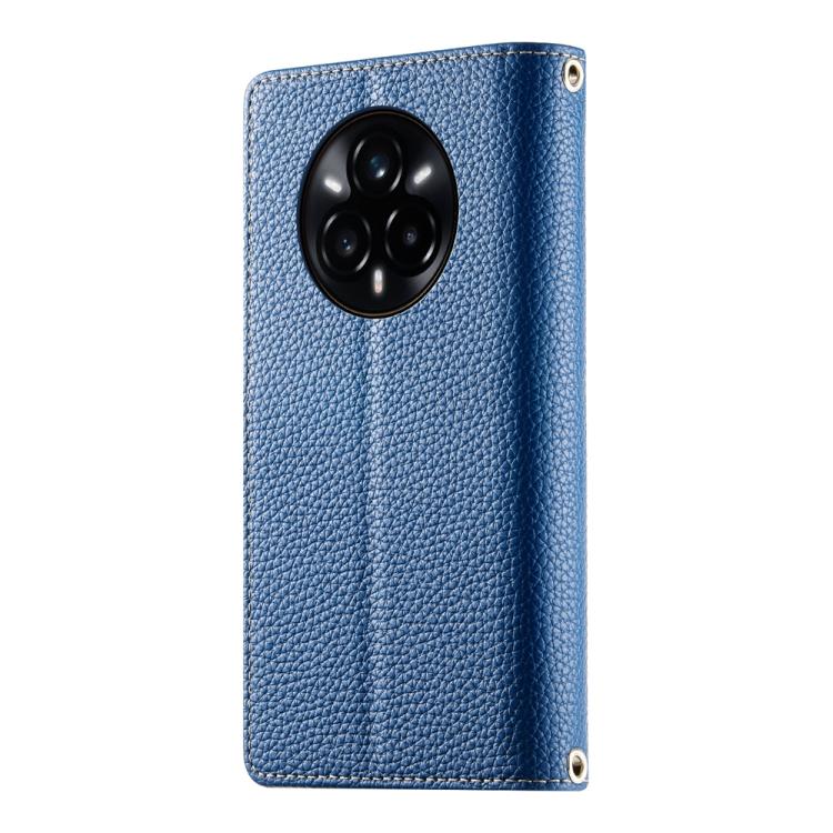 For Realme 14 Pro+ Stitching Multi-card Zipper Wallet Leather Phone Case with Short Strap