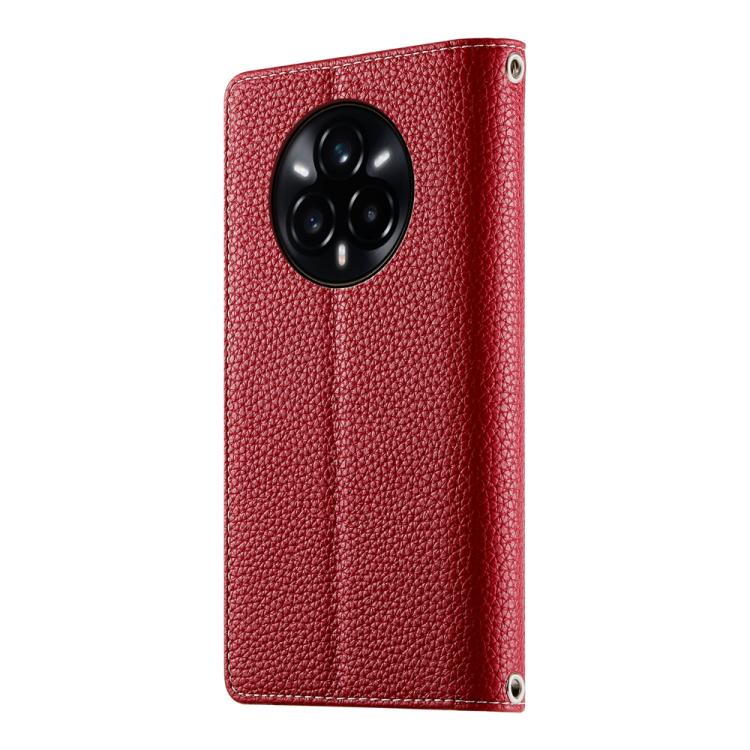 For Realme 14 Pro+ Stitching Multi-card Zipper Wallet Leather Phone Case with Short Strap